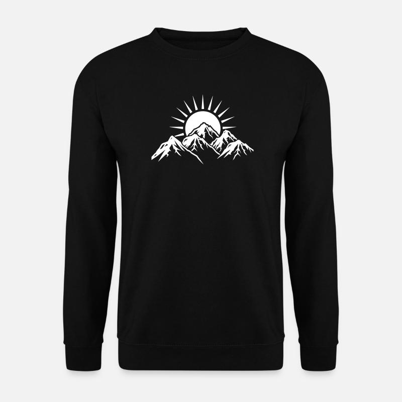 Berge Sonne Natur - Unisex Pullover - Schwarz