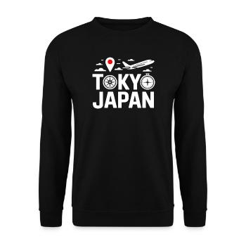 Motif du voyage urbain Tokyo au Japon - Sweat-shirt Unisexe - noir - Devant - Alina (178cm) & Michal (187cm)