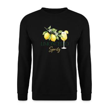 Limoncello Spritz – Summer Drink Lemon Design - Unisex Sweatshirt - black - Front - Alina (178cm) & Michal (187cm)