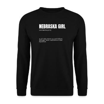 Nebraska Girl Courageous Determination - Unisex Sweatshirt - black - Front - Alina (178cm) & Michal (187cm)