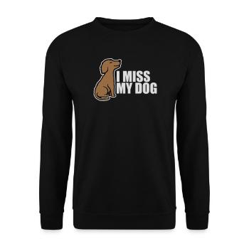 Mon chien Dog Amamant Dog Love Logo de blague - Sweat-shirt Unisexe - noir - Devant - Alina (178cm) & Michal (187cm)