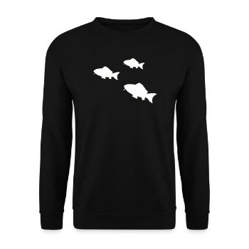 Pisces Tropical Fish Silhouette - Unisex Sweatshirt - black - Front - Alina (178cm) & Michal (187cm)