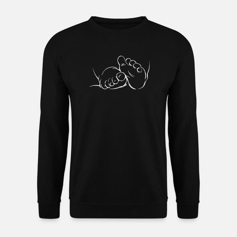 Baby feet line drawing pregnancy - Unisex Sweatshirt - black