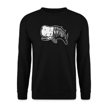 Wal  - Unisex Pullover - Schwarz - Vorne - Alina (178cm) & Michal (187cm)