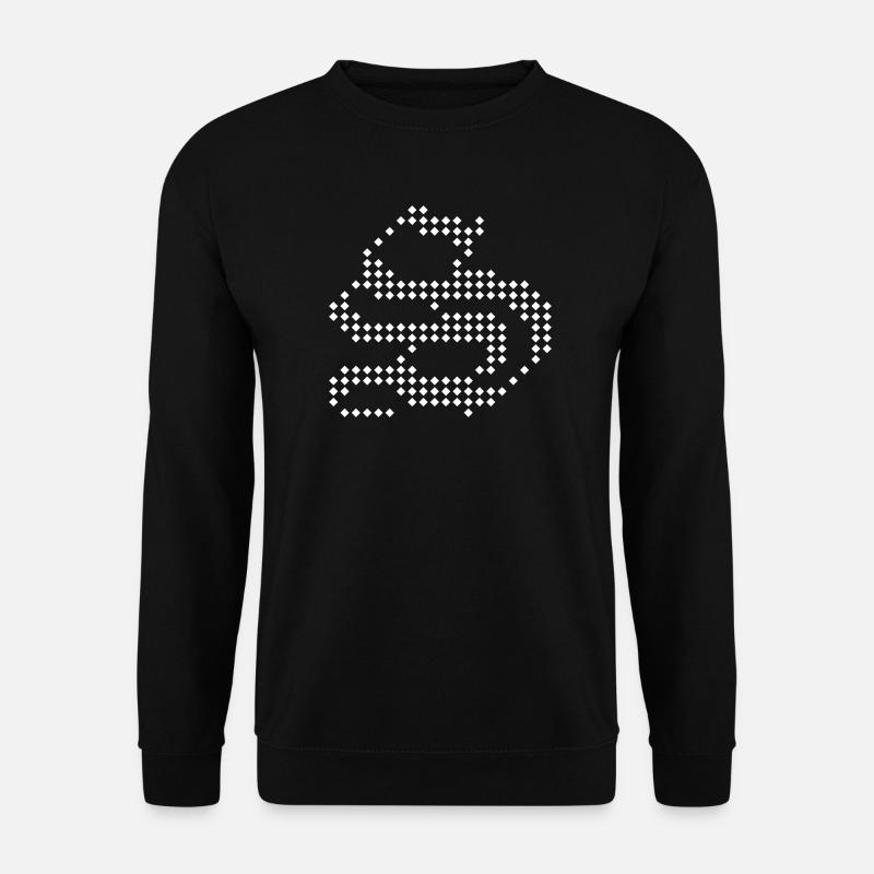 S-Buchstabe-Punktwellen-Abstraktes Muster - Unisex Pullover - Schwarz