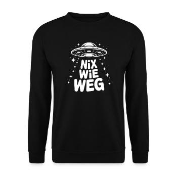 ALLONS-Y OVNI Dire - Sweat-shirt Unisexe - noir - Devant - Alina (178cm) & Michal (187cm)