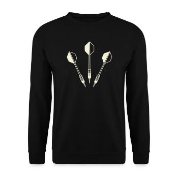 Three Darts - Darts Set - Unisex Sweatshirt - black - Front - Alina (178cm) & Michal (187cm)