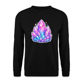 Colorful Crystal Dreams - Unisex Sweatshirt - black - Front - Alina (178cm) & Michal (187cm)
