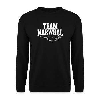 Team Narwhal - Unisex Sweatshirt - black - Front - Alina (178cm) & Michal (187cm)