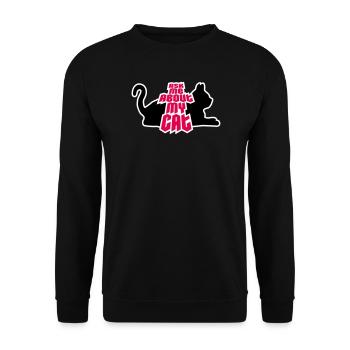 Demandez-moi pour mon chat Chat Amour des animaux Animaux - Sweat-shirt Unisexe - noir - Devant - Alina (178cm) & Michal (187cm)