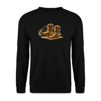 Line Dance Motion - Unisex Pullover - Schwarz - Vorne - Alina (178cm) & Michal (187cm)
