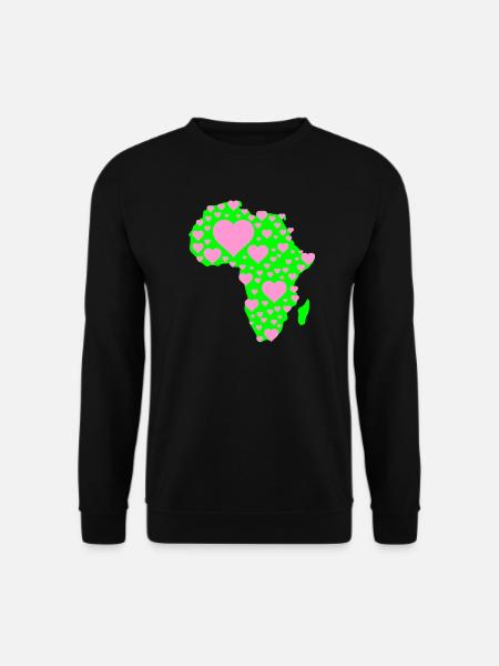 Afrika Herzmuster - Unisex Pullover - Schwarz