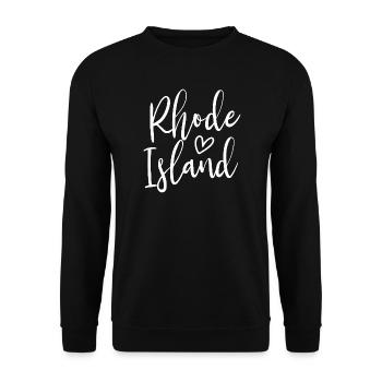 Rhode Island Heart Women's Love Rhode Island - Unisex Pullover - Schwarz - Vorne - Alina (178cm) & Michal (187cm)