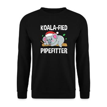 Schlosser Rohr Industrie - Unisex Sweatshirt - black - Front - Alina (178cm) & Michal (187cm)