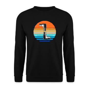 Plombier Plombier - Sweat-shirt Unisexe - noir - Devant - Alina (178cm) & Michal (187cm)