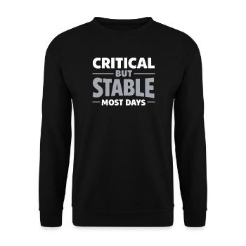 Intensivpflegesanitäter Advanced Emt Als Identity - Unisex Pullover - Schwarz - Vorne - Alina (178cm) & Michal (187cm)