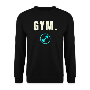 GYM. Success Edition - Minimalistisches Design - Unisex Pullover - Schwarz - Vorne - Alina (178cm) & Michal (187cm)