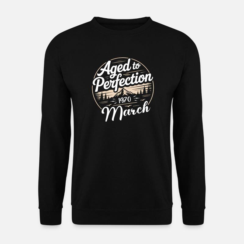 Présent d’anniversaire mars 1970 - Sweat-shirt Unisexe - noir