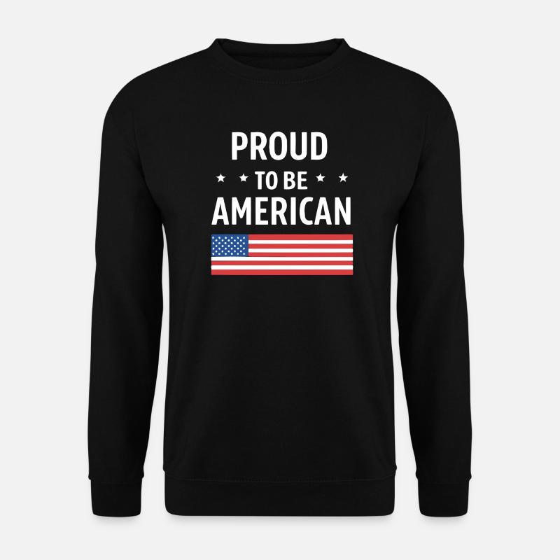 American Pride with US Flag - Unisex Sweatshirt - black