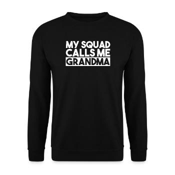 Ma brigade m’appelle maman Typographie rétro - Sweat-shirt Unisexe - noir - Devant - Alina (178cm) & Michal (187cm)