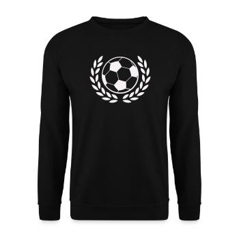 Victory wreath football logo - Unisex Sweatshirt - black - Front - Alina (178cm) & Michal (187cm)