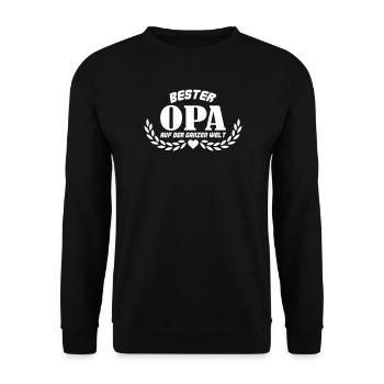 Best grandpa in the whole world - Unisex Sweatshirt - black - Front - Alina (178cm) & Michal (187cm)