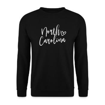 North Carolina Heart Women's Love North Carolina - Unisex Sweatshirt - black - Front - Alina (178cm) & Michal (187cm)