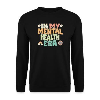 In my Mental health Era - Unisex Sweatshirt - black - Front - Alina (178cm) & Michal (187cm)