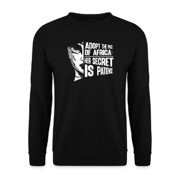 Safari Afrique : Savane faunique du Serengeti - Sweat-shirt Unisexe - noir - Devant - Alina (178cm) & Michal (187cm)