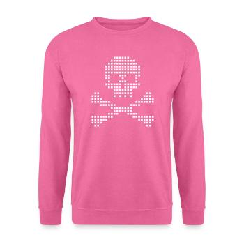 Pixel Skull and Crossbones - Unisex Sweatshirt - pink - Front