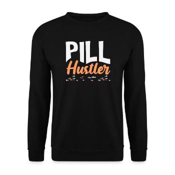 Pill Hustler Pharmacien Technicien en pharmacie - Sweat-shirt Unisexe - noir - Devant - Alina (178cm) & Michal (187cm)