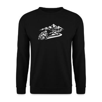 Alpine Pass Ride - Unisex Sweatshirt - black - Front - Alina (178cm) & Michal (187cm)