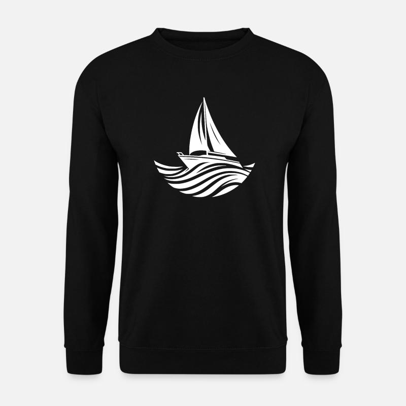 Nautical sail aesthetics for ocean wave fans - Unisex Sweatshirt - black