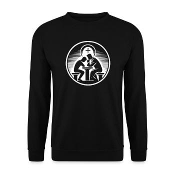 Simple Pastoral Care Design – Hope & Strength - Unisex Sweatshirt - black - Front - Alina (178cm) & Michal (187cm)