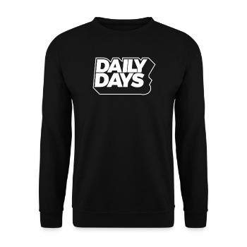 Daily Days Logo Noir Audacieux - Sweat-shirt Unisexe - noir - Devant - Alina (178cm) & Michal (187cm)