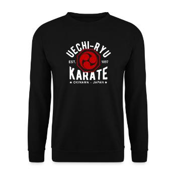 Uechi Ryu Karate Okinawa East. 1897 Japan - Unisex Sweatshirt - black - Front - Alina (178cm) & Michal (187cm)