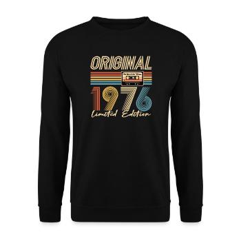 50 Birthday, 50 Years, Original 1976 - Unisex Sweatshirt - black - Front - Alina (178cm) & Michal (187cm)