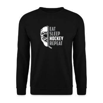 hockey - Unisex Sweatshirt - black - Front - Alina (178cm) & Michal (187cm)
