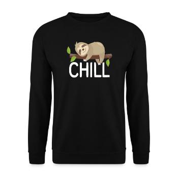 Paresseux relaxés sur branche, design relaxant - Sweat-shirt Unisexe - noir - Devant - Alina (178cm) & Michal (187cm)