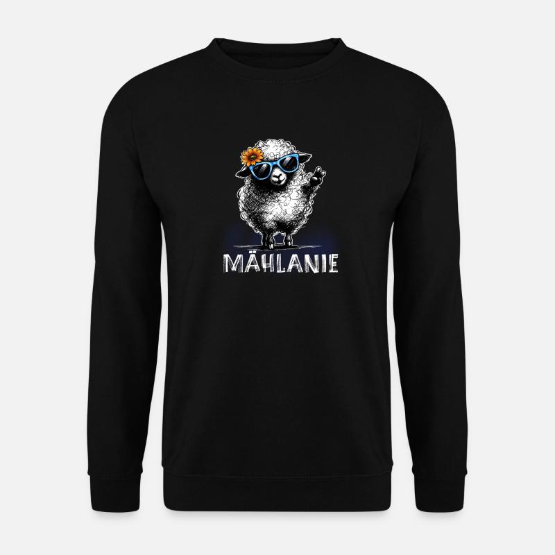 Mählanie – Naughty Sheep Pun Peace - Unisex Sweatshirt - black