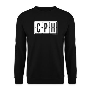 Copenhagen CPH, City Hoodie Copenhaven Souvenir - Unisex Sweatshirt - black - Front - Alina (178cm) & Michal (187cm)