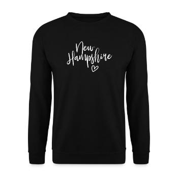 New Hampshire Heart Women's Love New Hampshire - Unisex Pullover - Schwarz - Vorne - Alina (178cm) & Michal (187cm)
