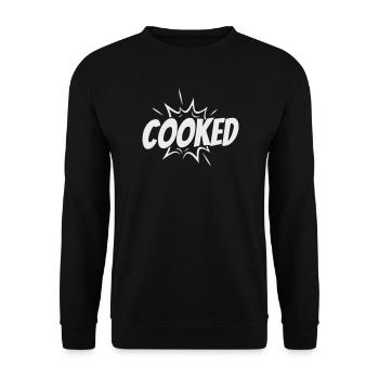 Cooked Explosiver Comic-Style - Unisex Pullover - Schwarz - Vorne - Alina (178cm) & Michal (187cm)