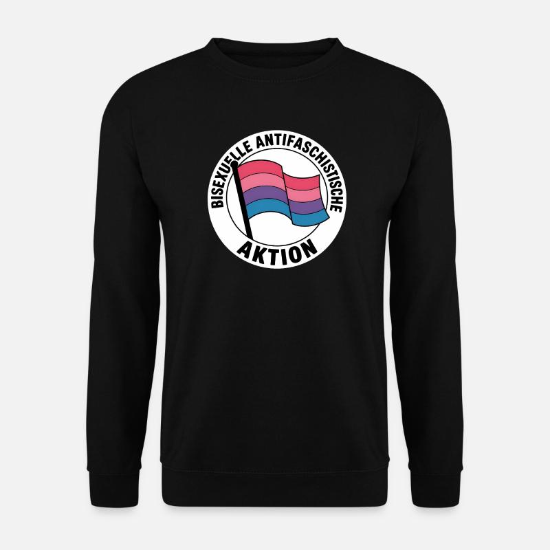 Bisexual Action - Antifa Pride Badge - Unisex Sweatshirt - black