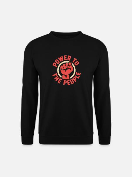 Macht dem Volk – Sozialistischer Antifa Tee - Unisex Pullover - Schwarz