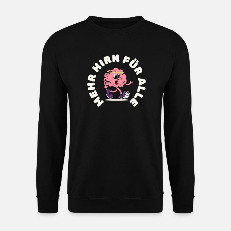 Running Brain with Headband - Unisex Sweatshirt - black