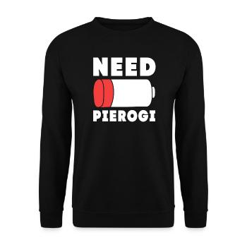 Pologne Polonais Pierogi - Sweat-shirt Unisexe - noir - Devant - Alina (178cm) & Michal (187cm)