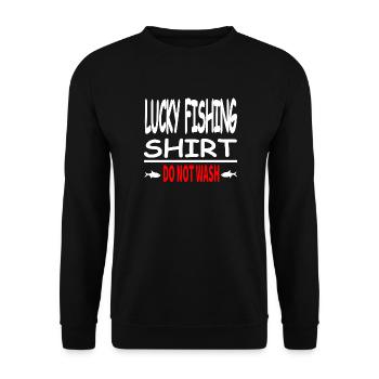 Angeln - Unisex Pullover - Schwarz - Vorne - Alina (178cm) & Michal (187cm)