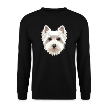 Maltese Little Maltese Dog Love Sweet Maltese - Unisex Sweatshirt - black - Front - Alina (178cm) & Michal (187cm)
