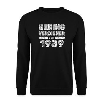 Décision 1989 - Sweat-shirt Unisexe - noir - Devant - Alina (178cm) & Michal (187cm)